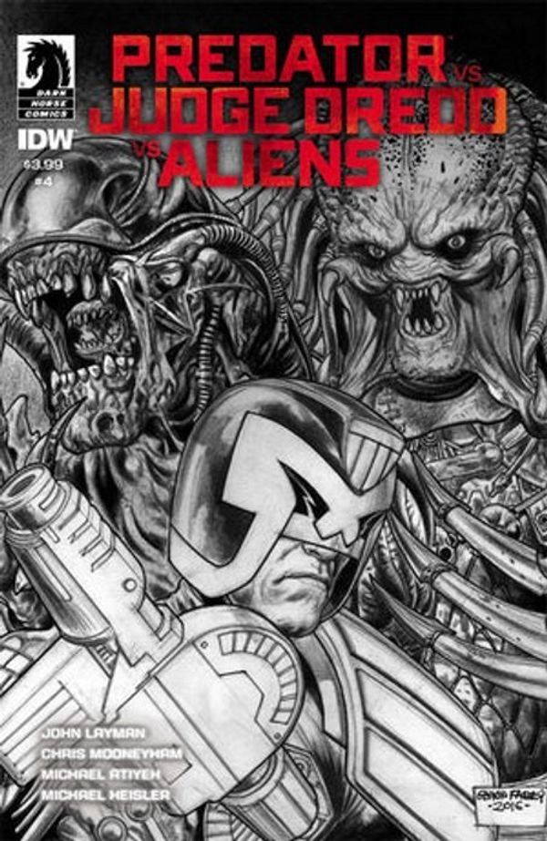Predator vs. Judge Dredd vs. Aliens #4 (Fabry Pencils Variant)