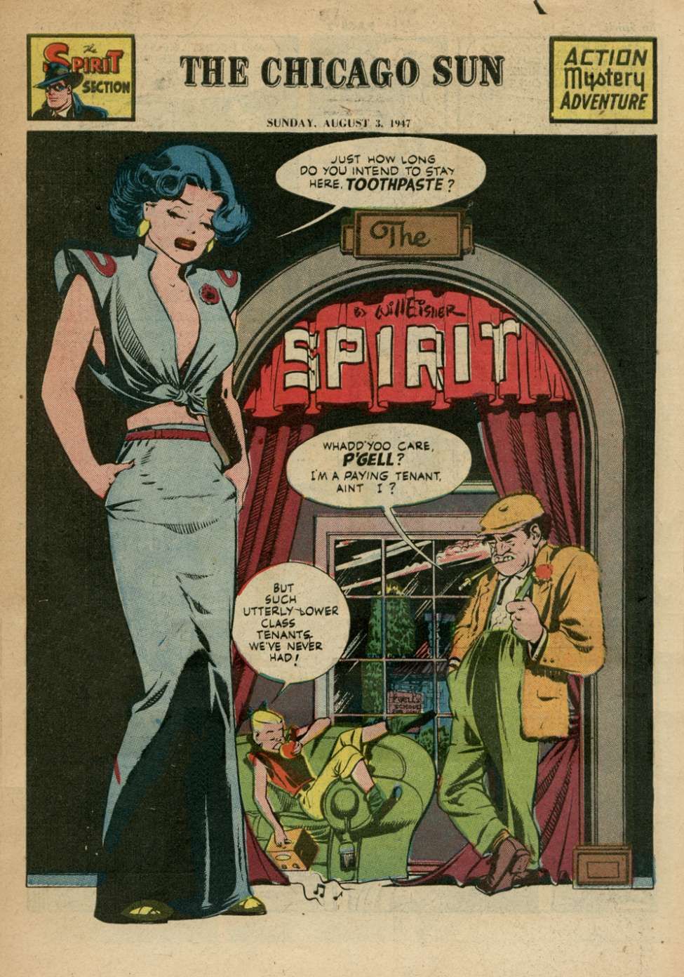 Spirit Section #8/3/1947 Comic