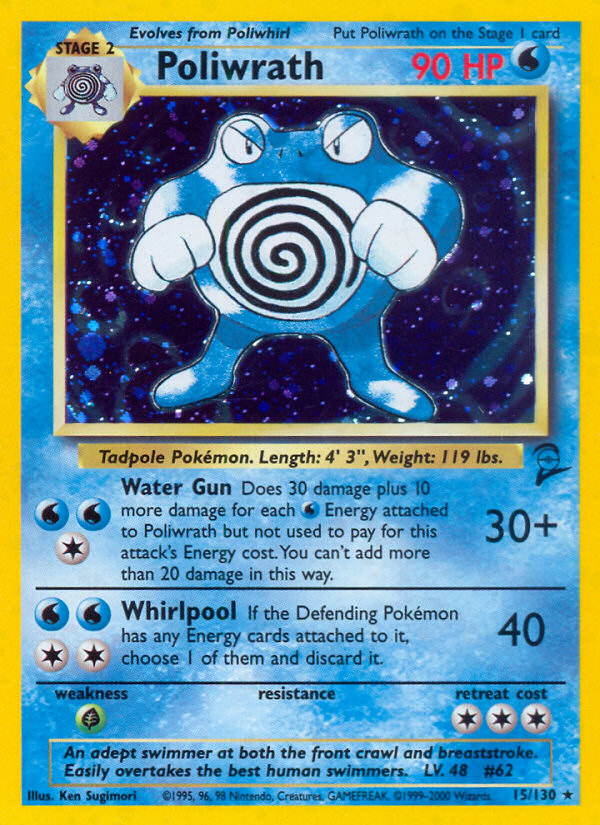 Poliwrath (15/130) - Base Set 2 Pokémon Card