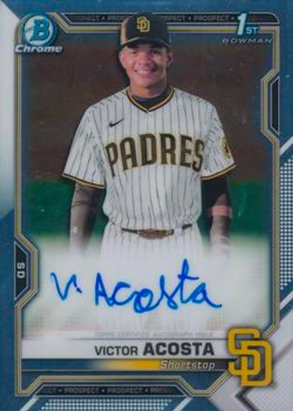 Victor Acosta 2021 Bowman Chrome - Prospect Autographs Baseball #CPA-VA