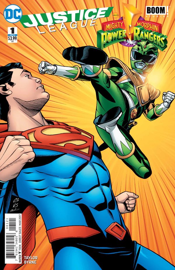Justice League/Power Rangers #1 (Superman Green Ranger Variant Cover)