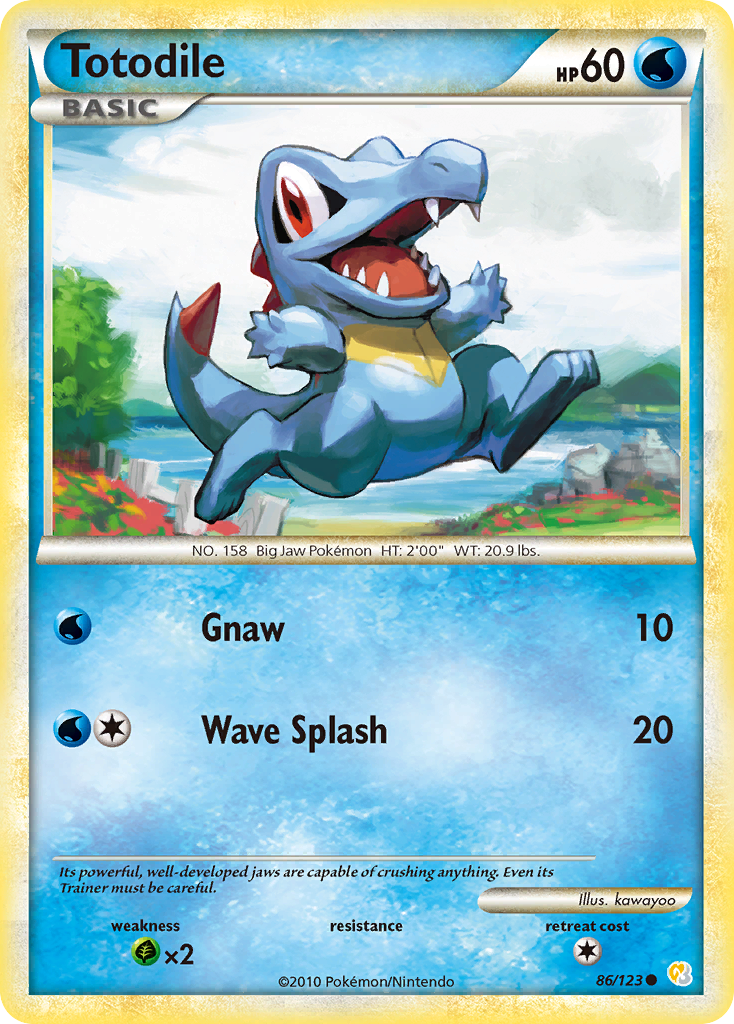 Totodile (86/123) - HeartGold & SoulSilver Pokémon Card