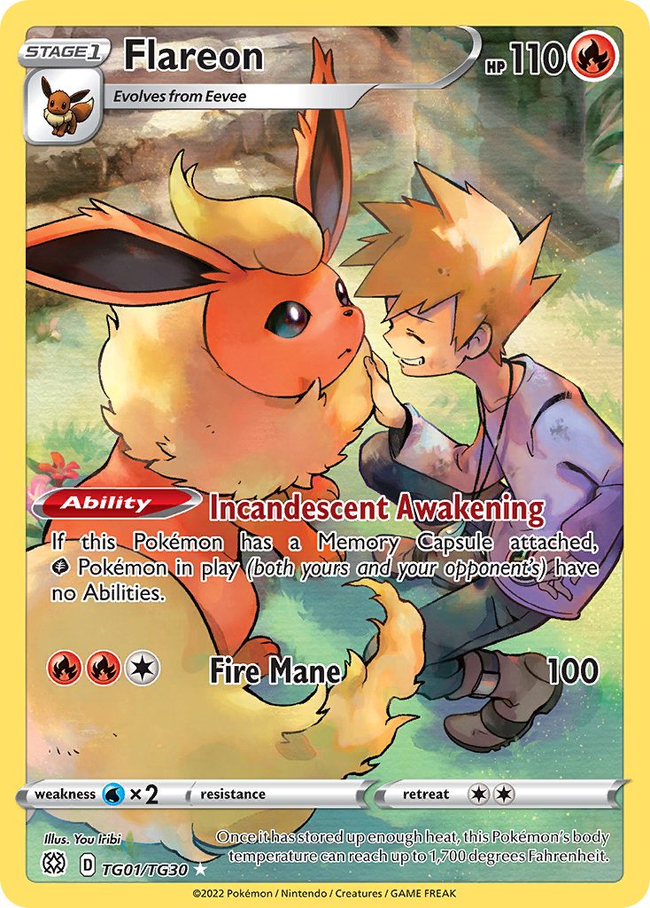 Flareon (TG01) - Brilliant Stars Trainer Gallery Pokémon Card