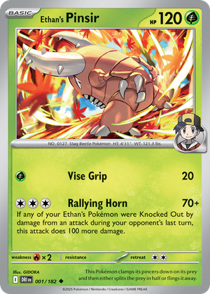 Ethan's Pinsir (1/182) - Destined Rivals (Reverse Holo)