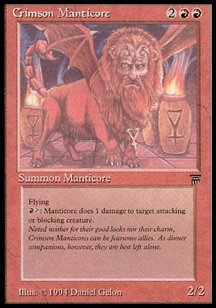 Crimson Manticore (Legends) Trading Card