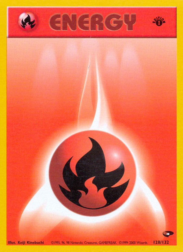 Fire Energy (128/132) - Gym Challenge (1st Edition) Pokémon Card