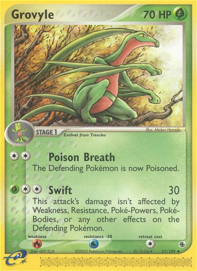 Grovyle (31/109) - Ruby & Sapphire Pokémon Card