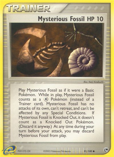 Mysterious Fossil (Trainer: Item) (91/100) - Sandstorm Pokémon Card