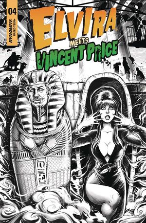 Elvira Meets Vincent Price #4 (Cover F 15 Copy Cover Samu B&w)