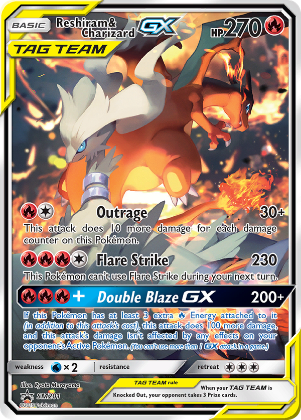 Reshiram & Charizard GX (SM201) - SM Black Star Promos