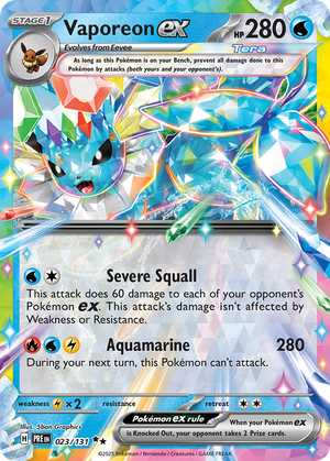 Vaporeon ex (23/131) - Prismatic Evolutions