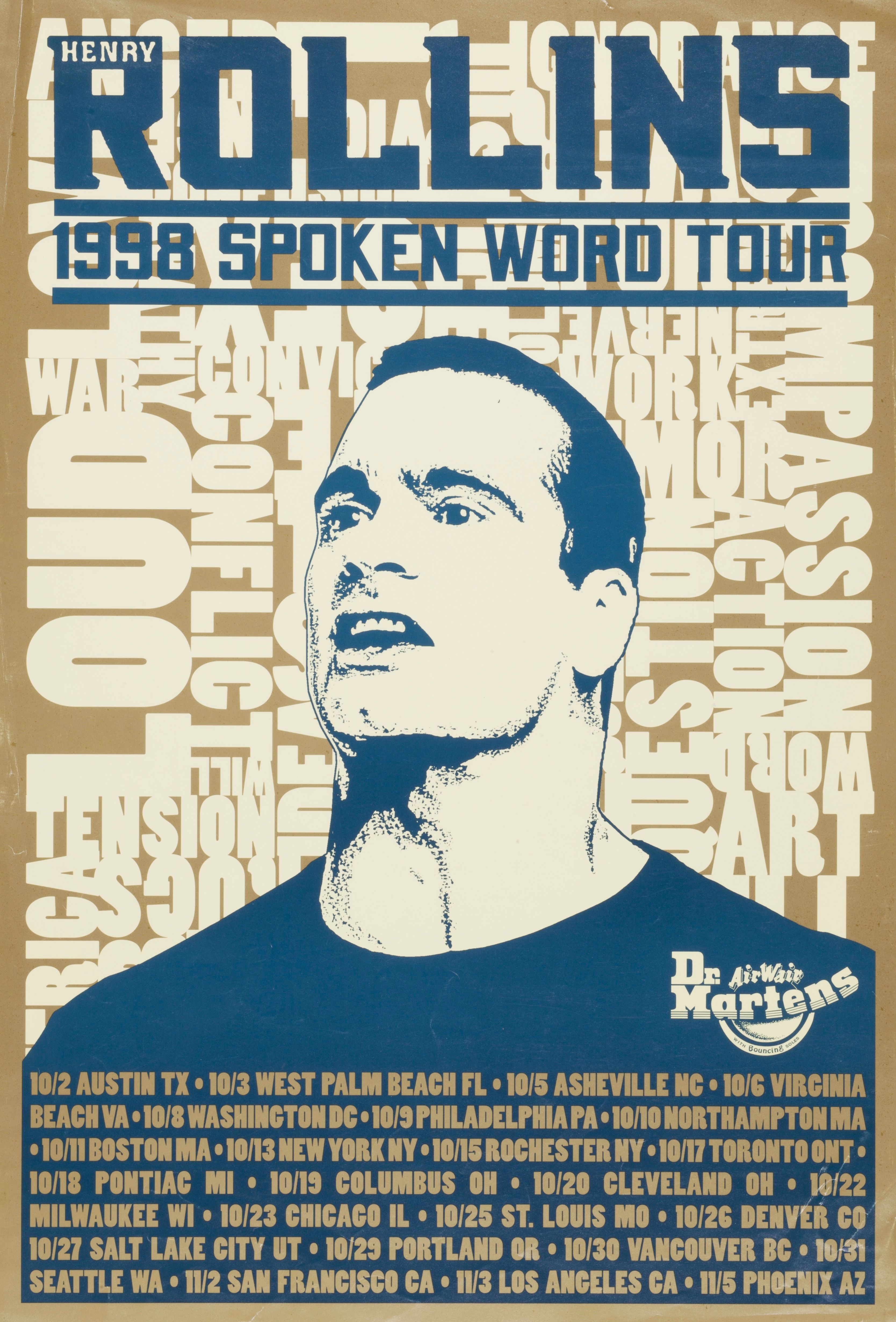 MXP-229.1 Henry Rollins 2010 Tour  Sep 30 Concert Poster