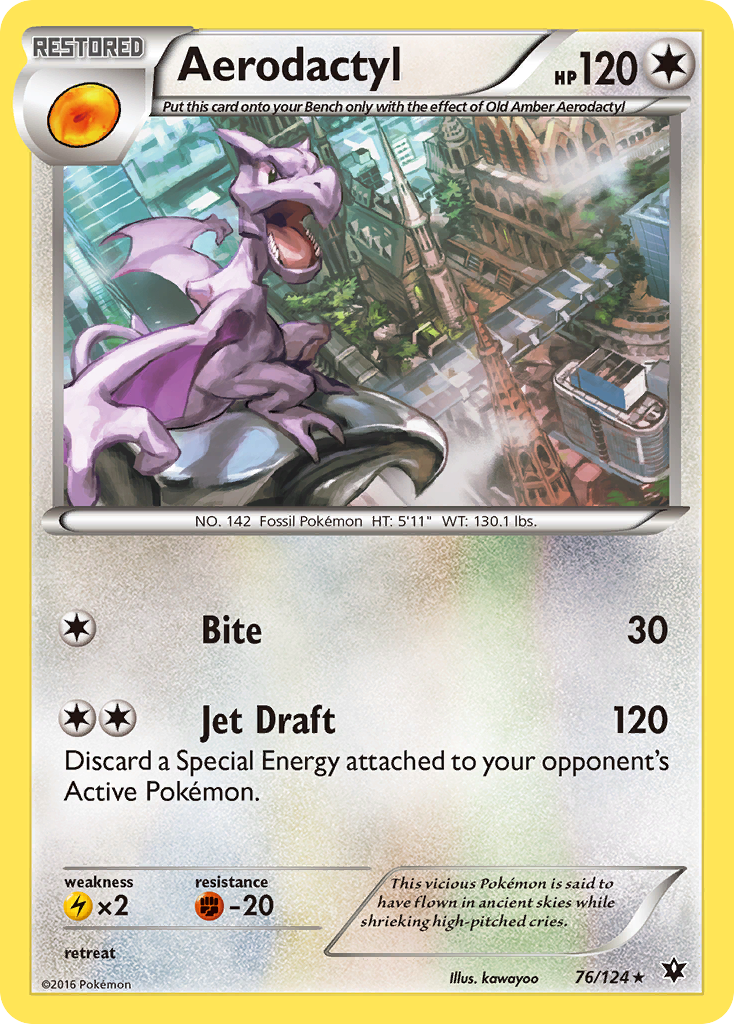 Aerodactyl (76/124) - Fates Collide Pokémon Card