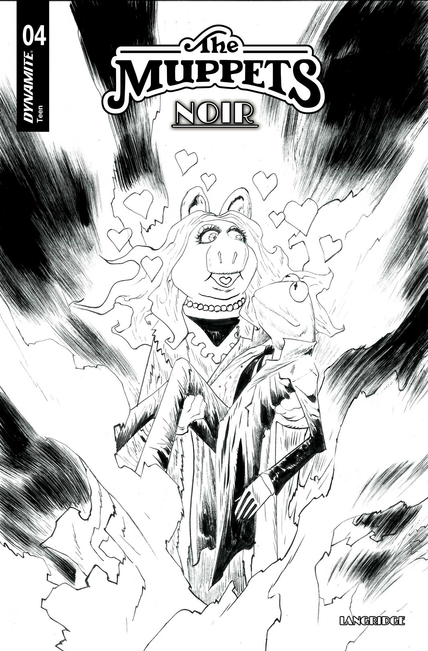 Muppets Noir #4 (Cvr D Inc 1:10 Jae Lee Line Art Variant) Comic