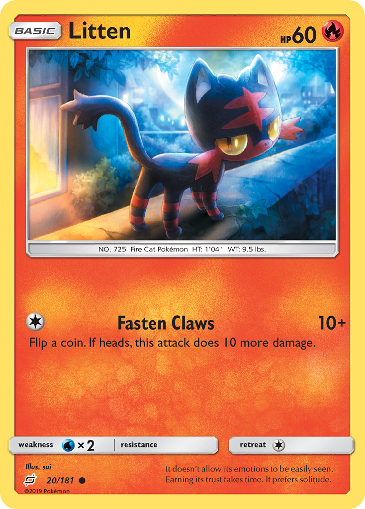 Litten (20/181) - Team Up Pokémon Card