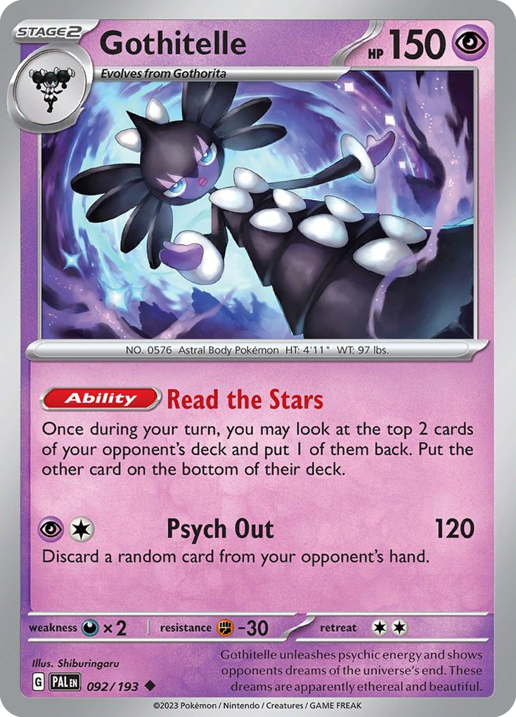 Gothitelle (92/193) - Paldea Evolved Pokémon Card