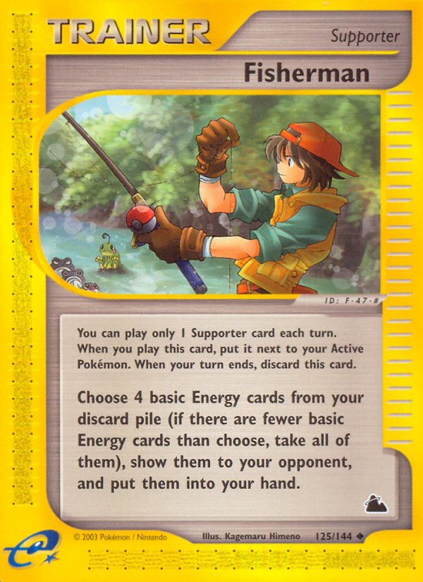 Fisherman (125/144) - Skyridge Pokémon Card