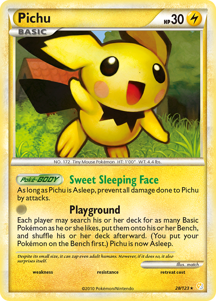 Pichu (28/123) - HeartGold & SoulSilver Pokémon Card