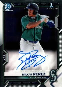 Milkar Perez 2021 Bowman Chrome - Prospect Autographs Baseball #CPA-MP Sports Card