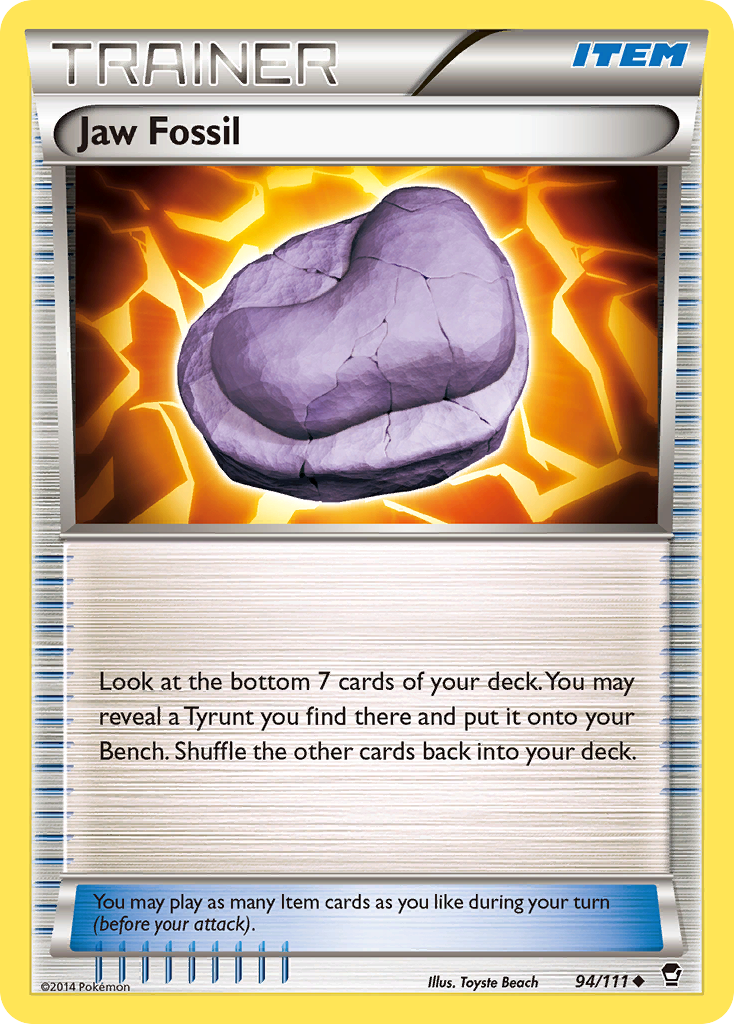 Jaw Fossil (Trainer: Item) (94/111) - Furious Fists Pokémon Card