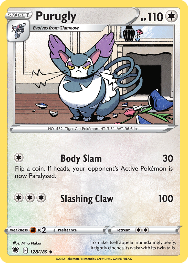 Purugly (128/189) - Astral Radiance Pokémon Card