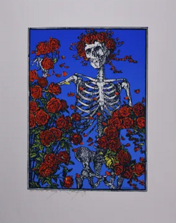 Grateful Dead Skeleton & Roses Screenprint Poster 1998