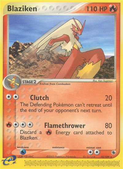 Blaziken (15/109) - Ruby & Sapphire Pokémon Card