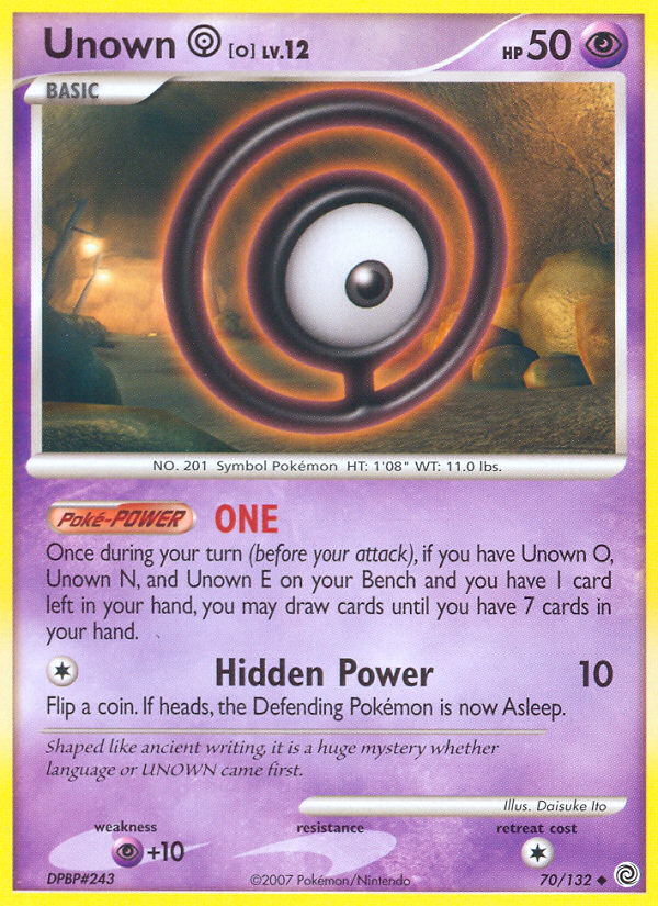 Unown [O] (70/132) - Secret Wonders Pokémon Card