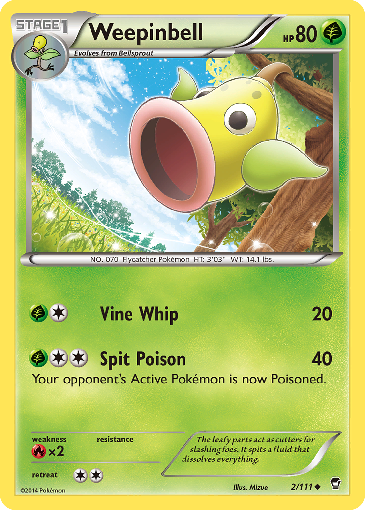 Weepinbell (2/111) - Furious Fists Pokémon Card