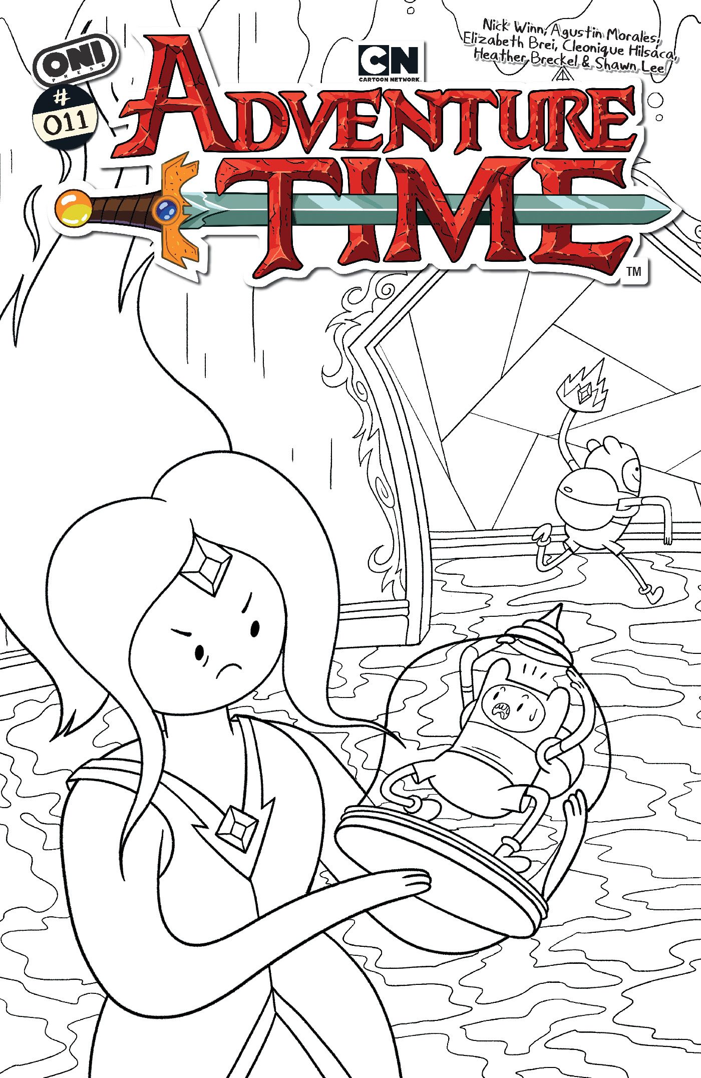 Adventure Time #11 (Cvr E Inc 1:20 Nick Winn B&W Variant) Comic