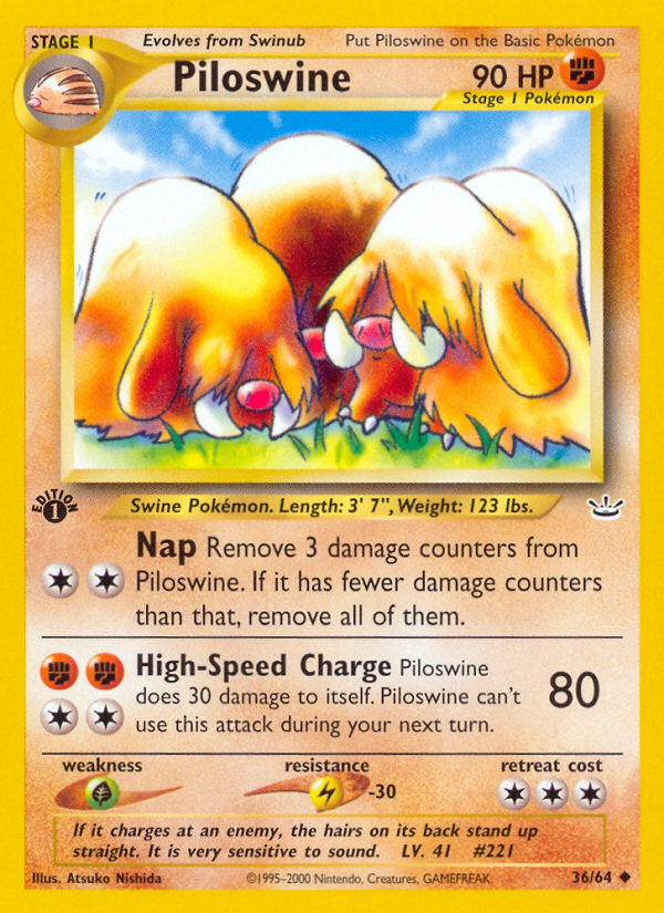 Piloswine (36/64) - Neo Revelation Pokémon Card