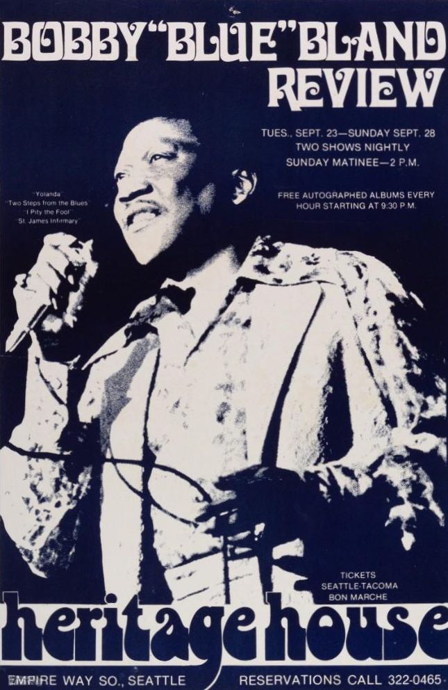 Bobby "Blue" Bland Empire Way 1969 Concert Poster