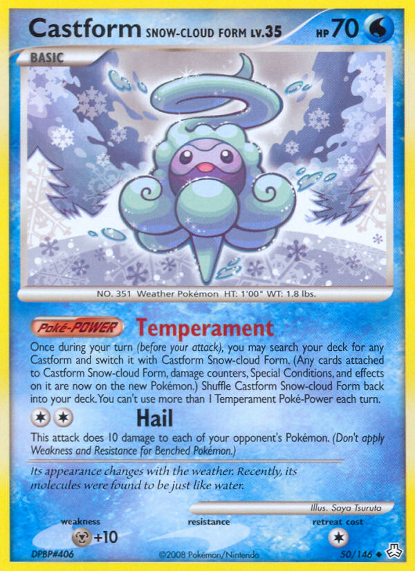 Castform Snow-Cloud Form (50/146) - Legends Awakened Pokémon Card