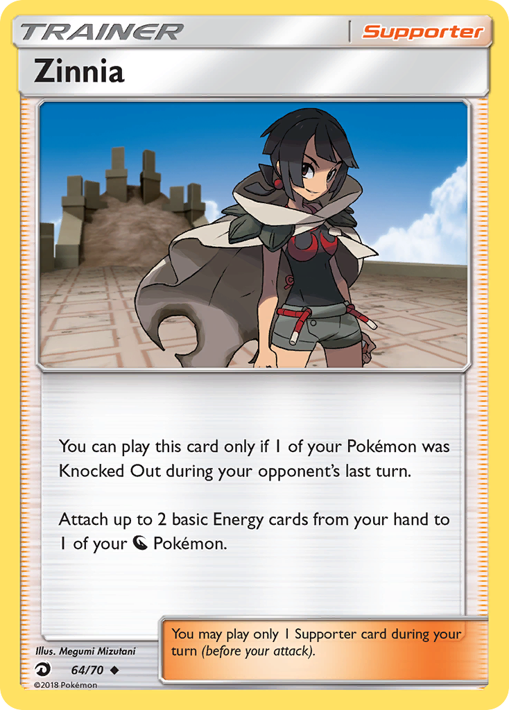 Zinnia (Trainer: Supporter) (64/70) - Dragon Majesty Pokémon Card