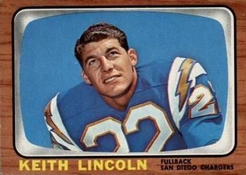 Keith Lincoln 1966 Topps #127 Sports Card