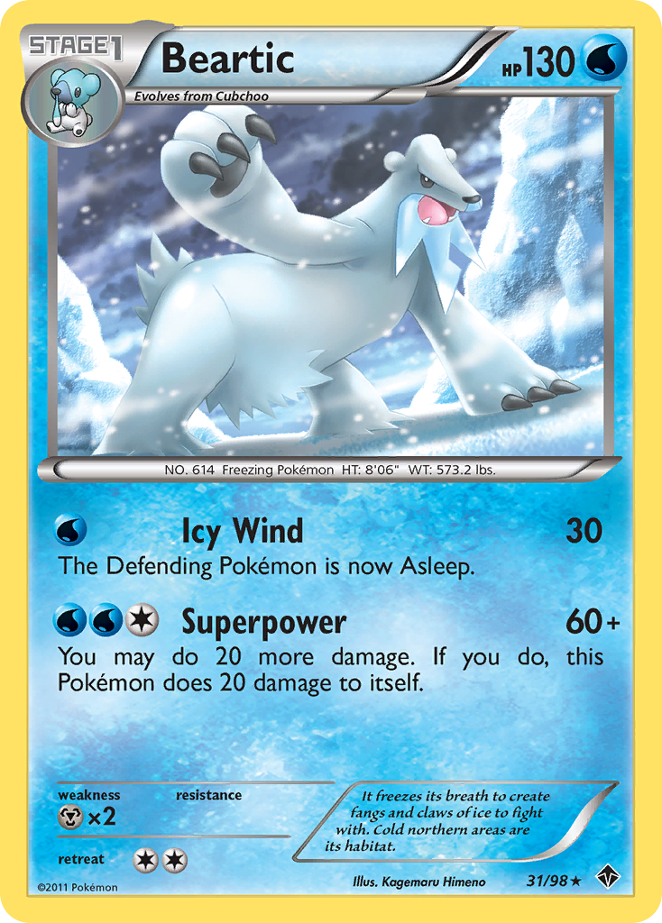 Beartic (31/98) - Emerging Powers Pokémon Card