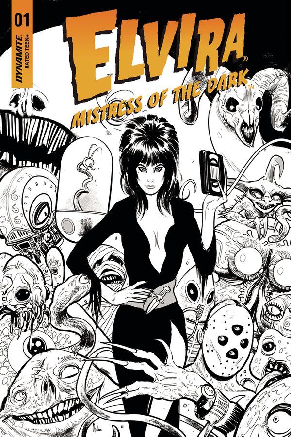 Elvira: Mistress of the Dark #1 (Cover I 30 Copy Strahm B&w)