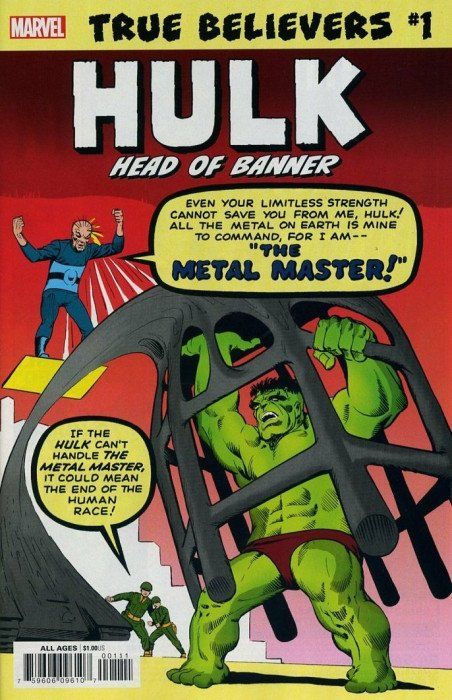 True Believers: Hulk - Head of Banner #1 Comic
