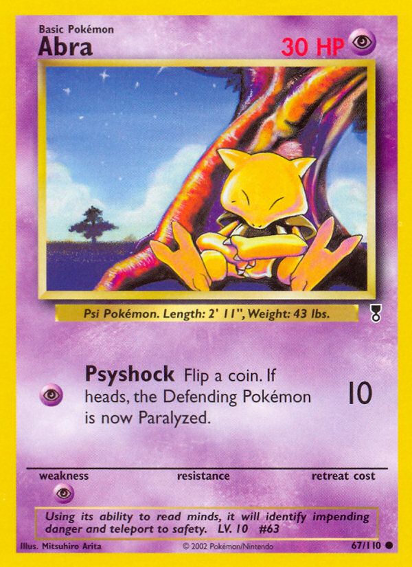 Abra (67/110) - Legendary Collection Pokémon Card