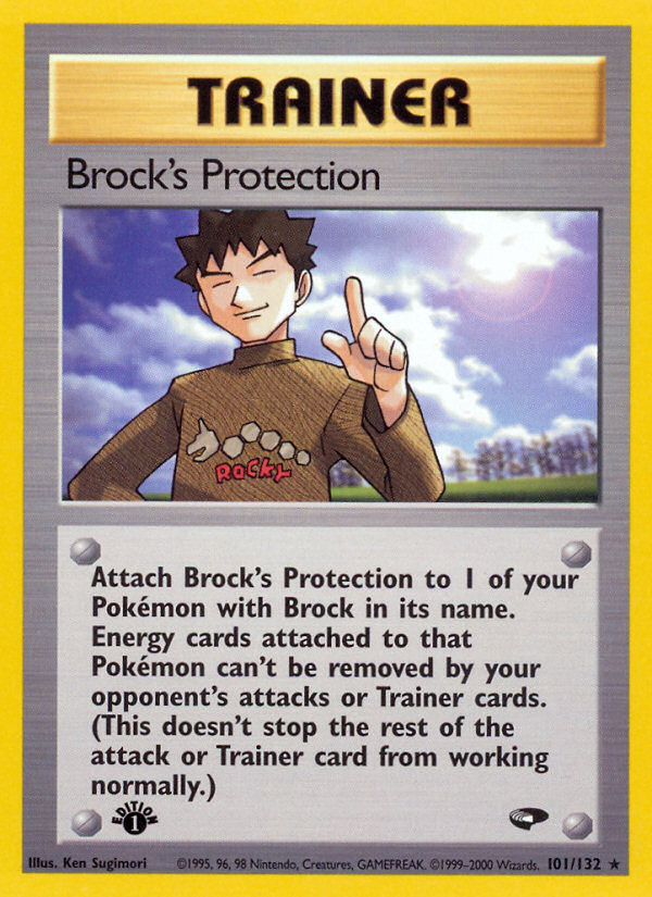 Brock's Protection (Trainer) (101/132) - Gym Challenge (1st Edition) Pokémon Card