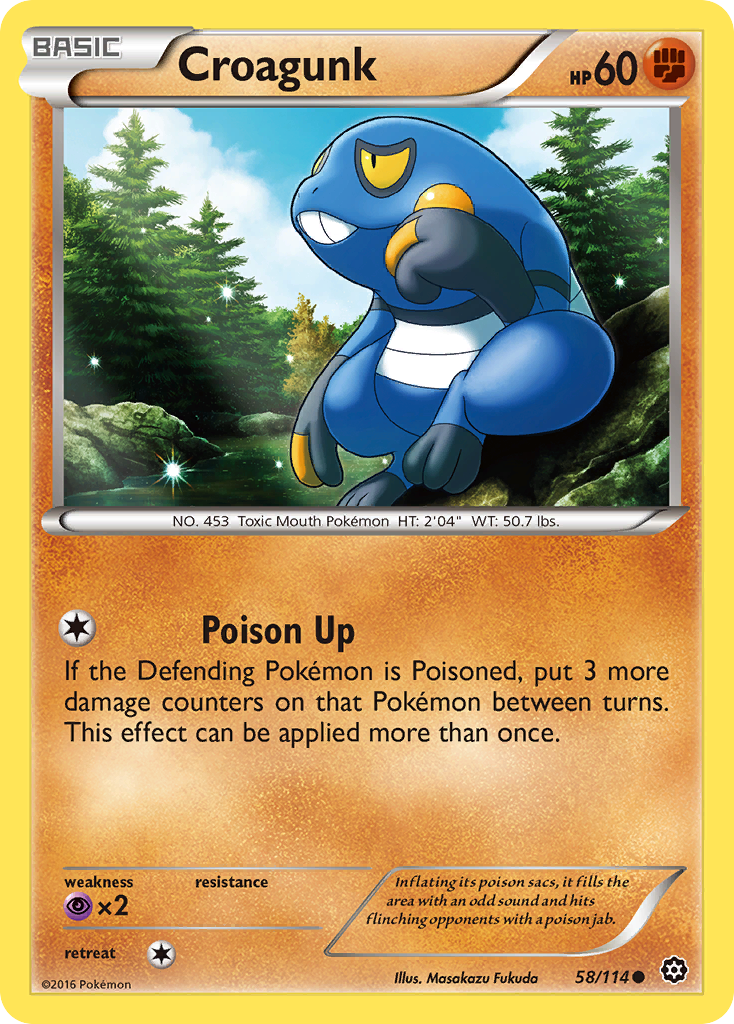 Croagunk (58/114) - Steam Siege Pokémon Card