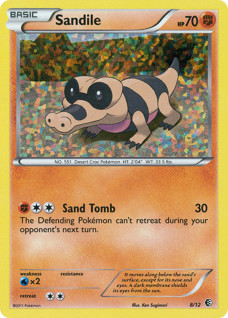 Sandile (8/12) - McDonald's Collection 2011 Pokémon Card