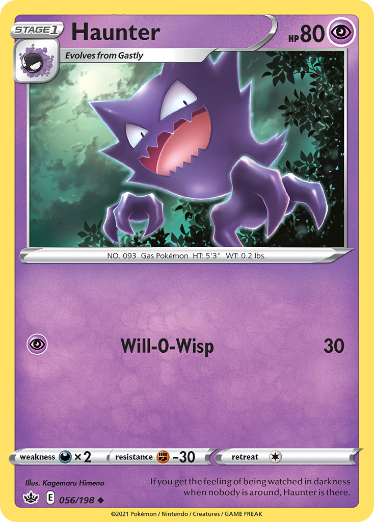 Haunter (56/198) - Chilling Reign Pokémon Card