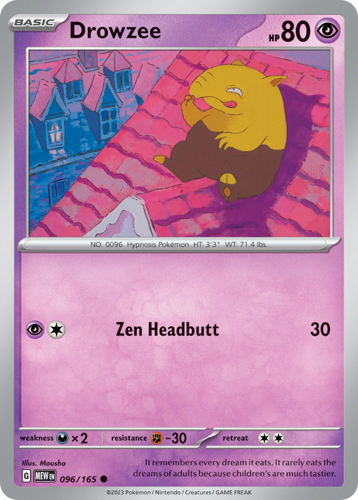 Drowzee (96/165) - 151 Pokémon Card