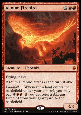 Akoum Firebird (Battle for Zendikar) Trading Card