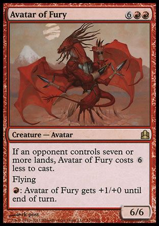 Avatar of Fury (MTG Commander) Trading Card