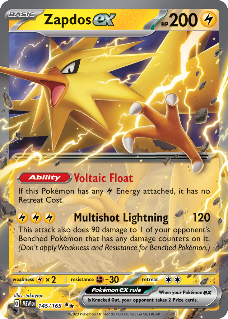 Zapdos ex (145/165) - 151 Pokémon Card