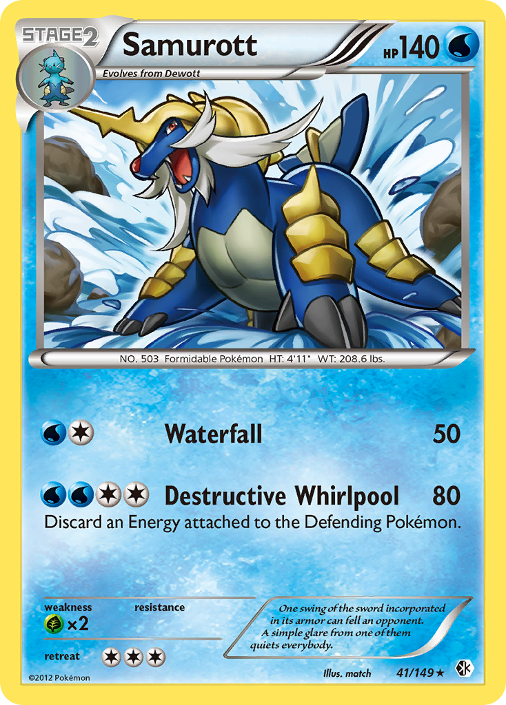 Samurott (41/149) - Boundaries Crossed Pokémon Card