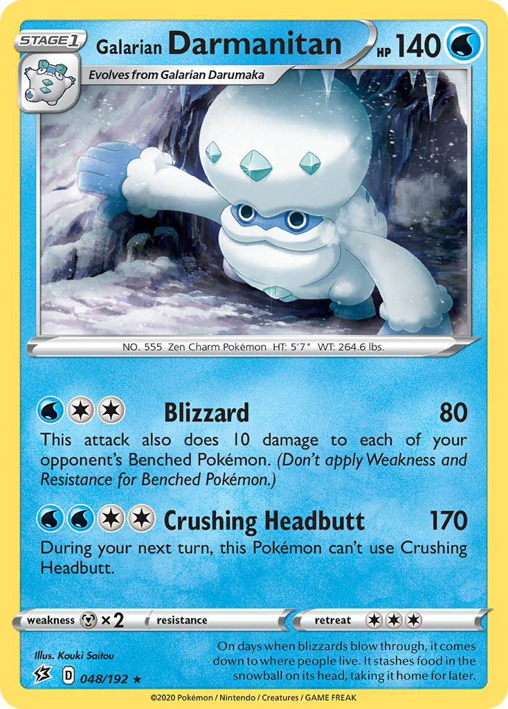 Galarian Darmanitan (48/192) - Rebel Clash Pokémon Card