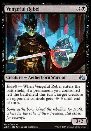 Vengeful Rebel (Aether Revolt) Trading Card